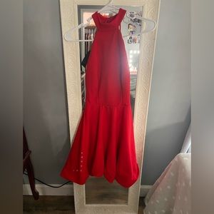 Red formal dress